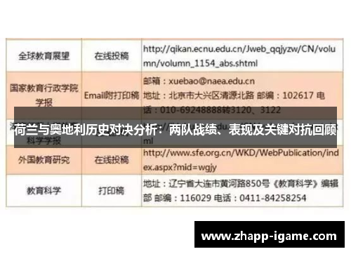 荷兰与奥地利历史对决分析：两队战绩、表现及关键对抗回顾